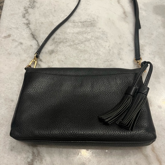 Tory Burch Black Leather Crossbody Purse - Picture 4 of 7